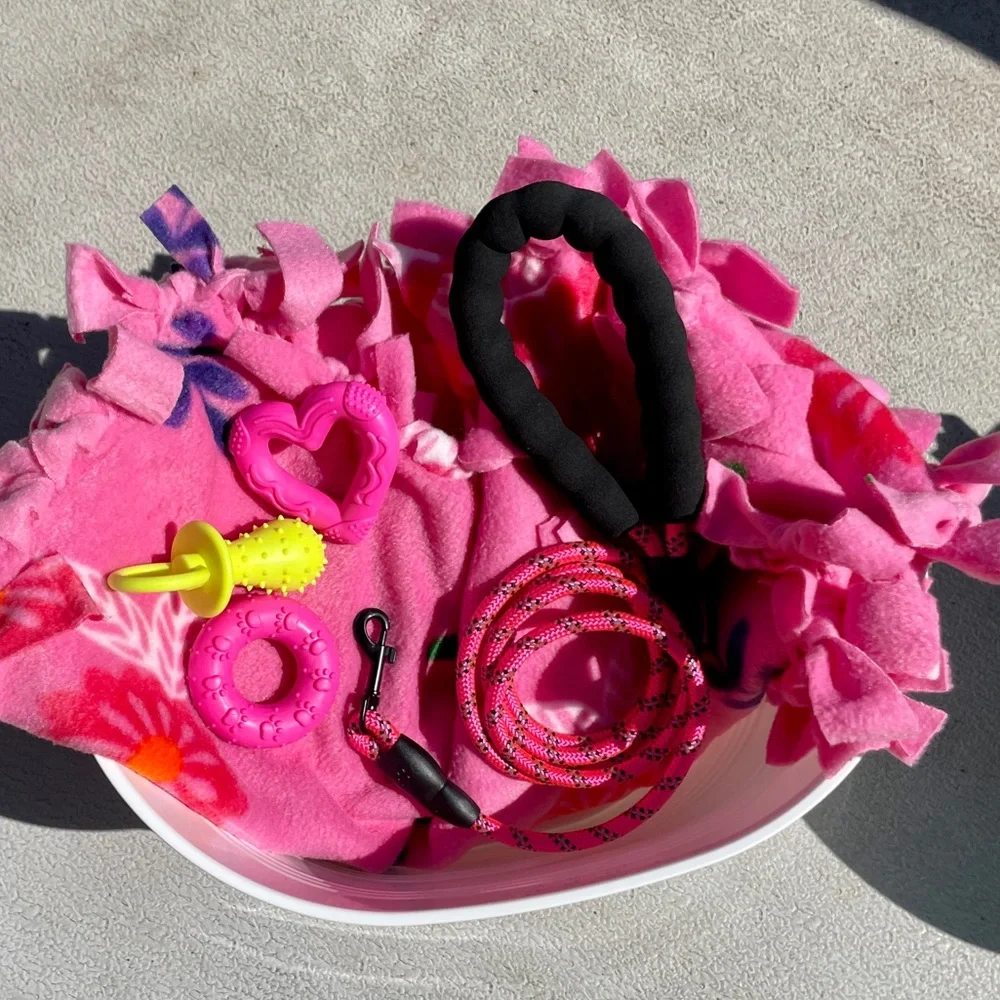 Brand New!🛍️Pet/Dog Gift Baskets 🛍️ for your Fur-baby 🐾🐩Toys, Leash, Blanket